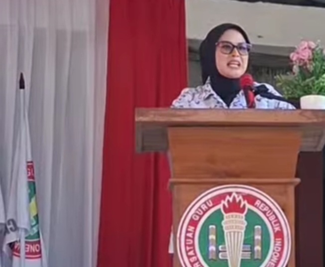 Bupati Citra Pitriyami Hadiri Halal Bihalal PGRI Kabupaten Pangandaran 1447 H